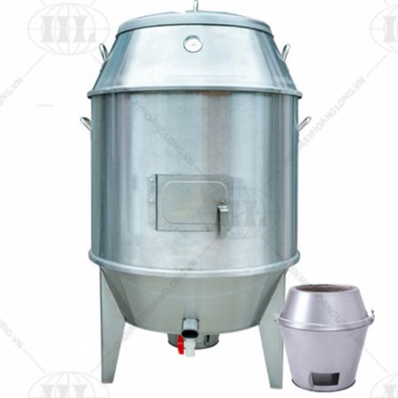Lò quay vịt inox bằng than 80