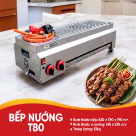 Bếp nướng thịt xiên không khói T80 Bếp nướng thịt xiên không khói T80