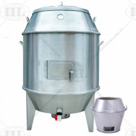 Lò quay vịt inox bằng than 100 Lò quay vịt inox bằng than 100