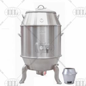 Lò quay vịt inox bằng than 90 ( chân cong) Lò quay vịt inox bằng than 90 ( chân cong)