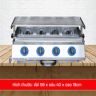 Bếp nướng gas inox 4 họng đốt ngắn