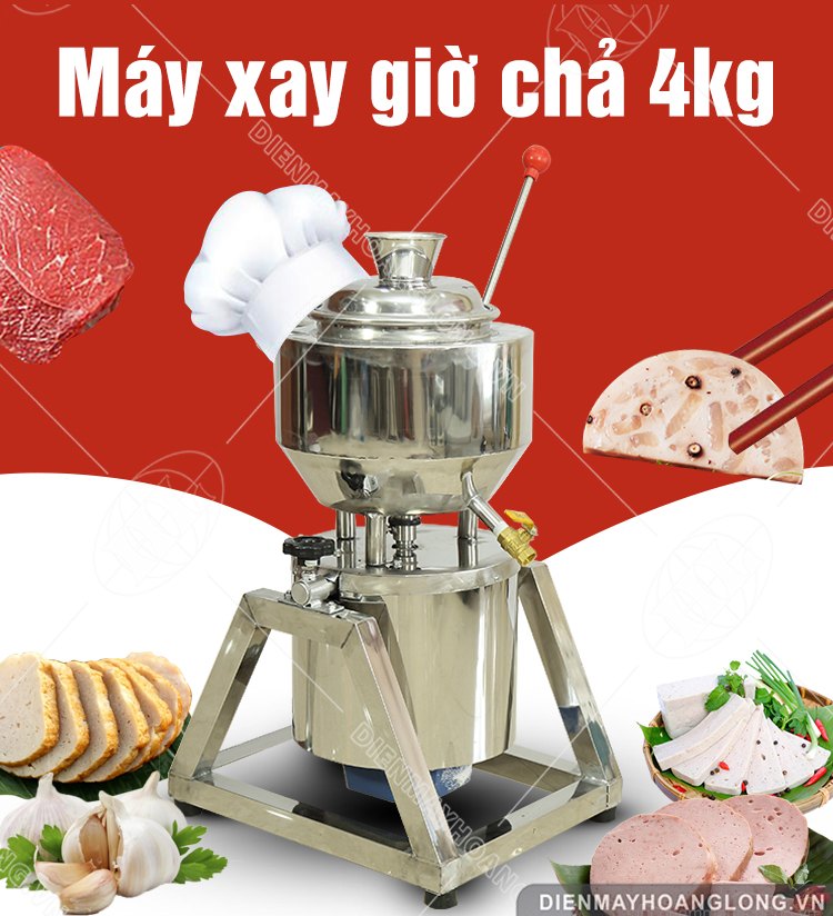 Máy Xay Giò Chả (3Hp) 4Kg